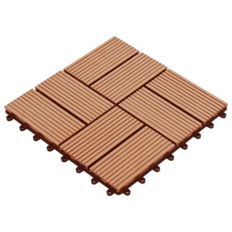 22 st Terrastegels 30x30 cm 2 m&sup2; HKC teakkleur 3