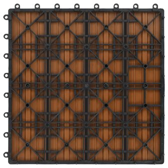 Terrastegels 30x30 cm 1 m&sup2; HKC teakkleur 11 st 6