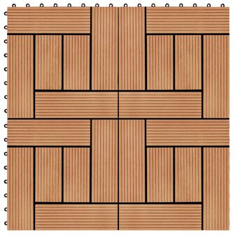 Terrastegels 30x30 cm 1 m&sup2; HKC teakkleur 11 st  1