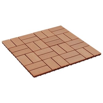 Terrastegels 30x30 cm 1 m&sup2; HKC teakkleur 11 st 2