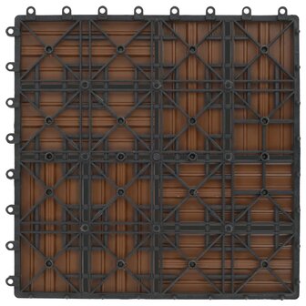 Terrastegels 30x30 cm 1 m&sup2; HKC teakkleur 11 st 6