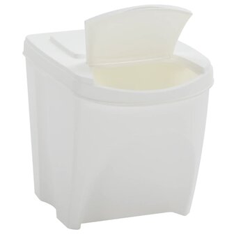 Vuilnisbakken 4 st stapelbaar 100 L polypropeen wit 6