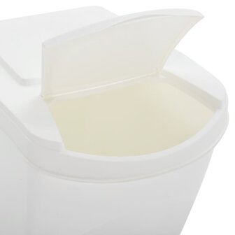 Vuilnisbakken 4 st stapelbaar 100 L polypropeen wit 8