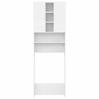 Wasmachinekast 64x25,5x190 cm wit 3