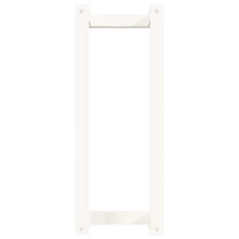 Handdoekenrek 23x18x60 cm massief grenenhout wit 5