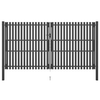 Poort 4x2,5 m staal antraciet 1