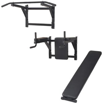 Fitnessapparaat wandgemonteerd zwart 3