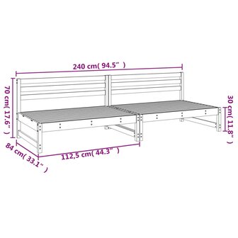 Tuinmiddenbanken 2 st 120x80 cm massief grenenhout 8
