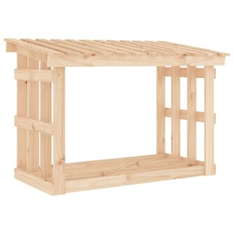 Haardhoutrek 108x64,5x77 cm massief grenenhout wit 2