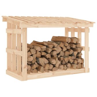 Haardhoutrek 108x64,5x77 cm massief grenenhout wit 4