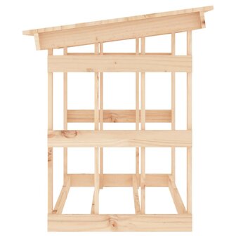 Haardhoutrek 108x64,5x77 cm massief grenenhout wit 6