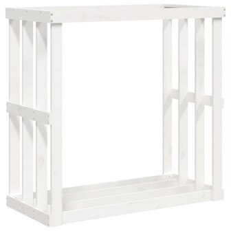 Houtblokhouder 108x52x106 cm massief grenenhout wit 2