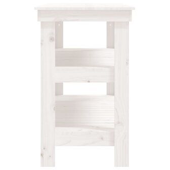 Werkbank 110,5x50x80 cm massief grenenhout wit 6