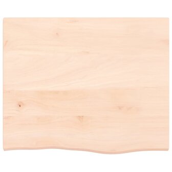Wastafelblad 60x50x2 cm onbehandeld massief hout 3