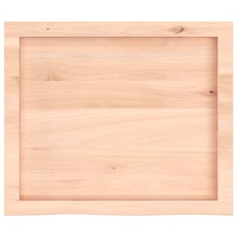 Wastafelblad 60x50x(2-4) cm onbehandeld massief hout 4
