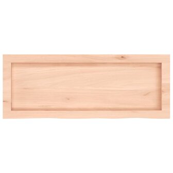 Wastafelblad 80x30x(2-4) cm onbehandeld massief hout 4
