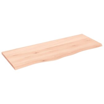 Wastafelblad 100x40x2 cm onbehandeld massief hout 2