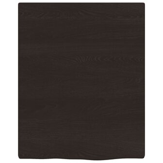 Wastafelblad 40x50x2 cm behandeld massief hout donkerbruin 3