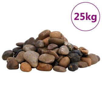 Kiezelstenen gepolijst 2-5 cm 25 kg meerkleurig 1