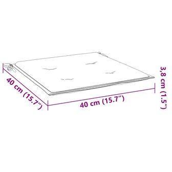 Tuinstoelkussens 2 st 40x40x3 cm oxford stof felgroen 9