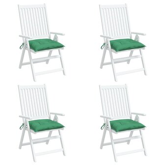 Stoelkussens 4 st 40x40x7 cm oxford stof groen 4
