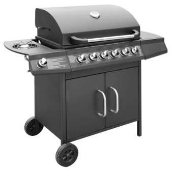 Gasbarbecue 6+1 kookzone zwart  3