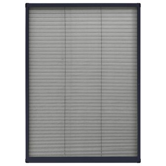 Raamhor pliss&eacute; 80x120 cm aluminium antracietkleurig 5