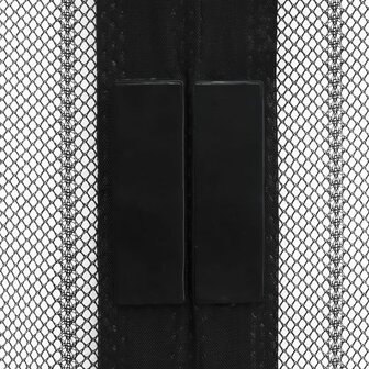 Insectendeurgordijnen 2 st magnetisch 200x80 cm zwart 5