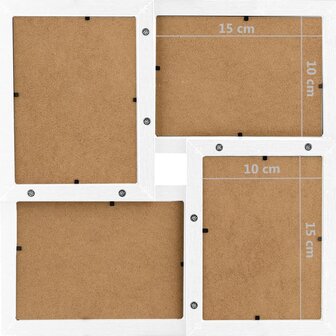 Fotolijst voor 24x(10x15 cm) foto MDF wit 7