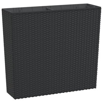 Plantenbak met uitneembare bak rattan-look 12/44 L PP antraciet 2