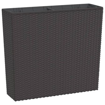 Plantenbak met uitneembare bak rattan-look 12/44 L PP bruin 2