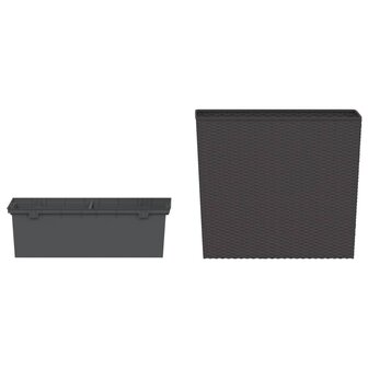 Plantenbak met uitneembare bak rattan-look 12/44 L PP bruin 3