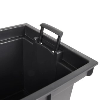 Plantenbak met uitneembare bak rattan-look 12/44 L PP bruin 7