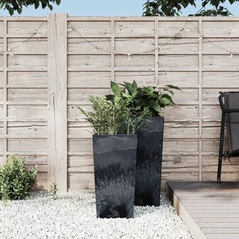 Plantenbak uitneembare bak beton-look 11/26,5 L PP antraciet 1