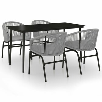 5-delige Tuinset grijs 2
