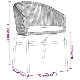 5-delige Tuinset grijs 8
