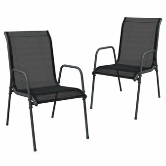 3-delige Tuinset staal zwart 3