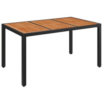 7-delige Tuinset met kussens poly rattan zwart 3