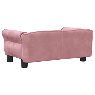 Hondenmand 70x45x30 cm fluweel roze 5