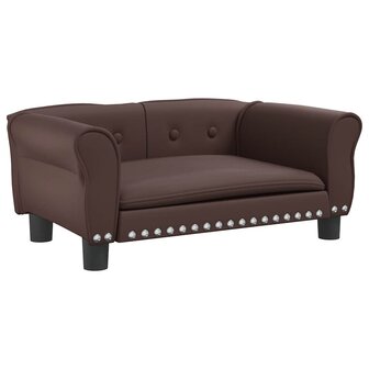 Hondenmand 70x45x30 cm kunstleer bruin 2