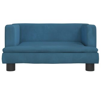 Hondenmand 60x40x30 cm fluweel blauw 3