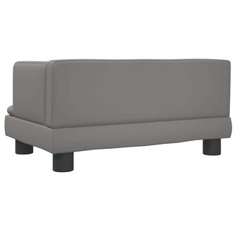 Hondenmand 60x40x30 cm kunstleer grijs 5