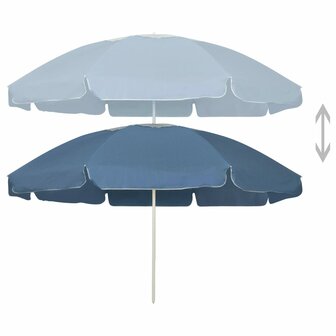 Strandparasol 240 cm blauw 2
