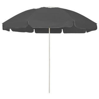 Strandparasol 240 cm antracietkleurig 1