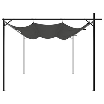 Pergola met uitschuifbaar dak 395x292x230 antracietkleurig 4
