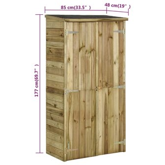 Tuinschuur 85x48x177 cm grenenhout 7