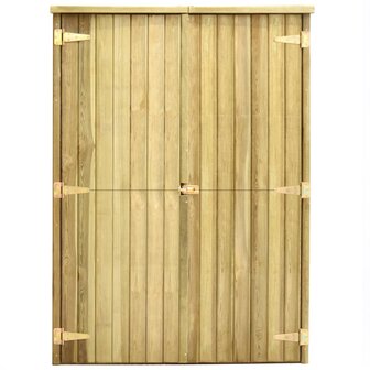 Tuinschuur 123x50x171 cm ge&iuml;mpregneerd grenenhout 3