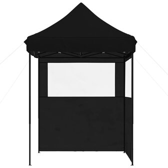 Partytent inklapbaar pop-up met 2 zijwanden zwart 3