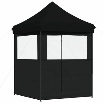 Partytent inklapbaar pop-up met 2 zijwanden zwart 5