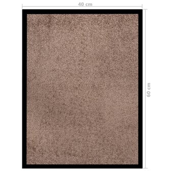 Deurmat 40x60 cm bruin 6